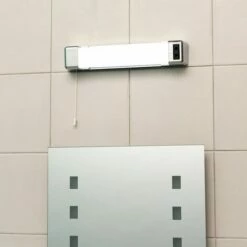 MINISUN 6W LED Bathroom Wall Light With Shaver Socket & Pull Switch - Chrome -MINISUN Shop 8743919 3