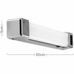 MINISUN 6W LED Bathroom Wall Light With Shaver Socket & Pull Switch - Chrome -MINISUN Shop 8743919 4
