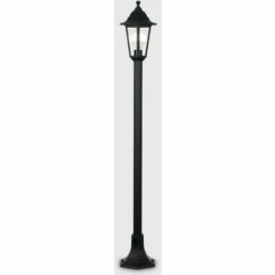 MINISUN Traditional 1.2M Outdoor Garden Black Lamp Post Bollard & Top Lantern Light IP44 Rated - Add LED Bulb -MINISUN Shop 8743940 2