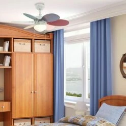 MINISUN 30" White Metal Ceiling Fan + 6 Multi-Coloured Reversible Blades & Frosted Glass Light Shade 4 MINISUN 30" White Metal Ceiling Fan + 6 Multi-Coloured Reversible Blades & Frosted Glass Light Shade -MINISUN Shop 8743952 3