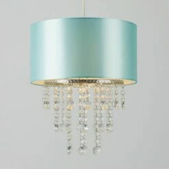 MINISUN Ceiling Pendant Light Shade Clear Acrylic Jewel Droplets - Duck Egg Blue -MINISUN Shop 8743958 2