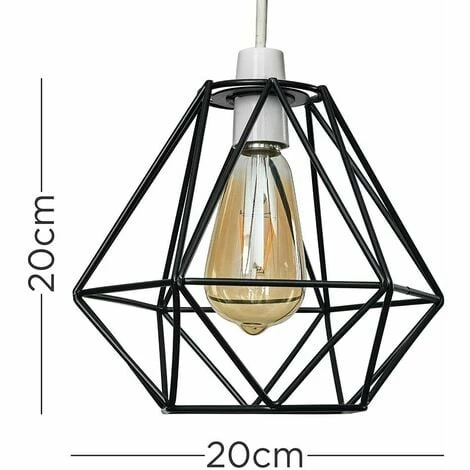 MINISUN 2 x Metal Basket Cage Ceiling Pendant Light Shades - Black - No Bulb MINISUN 2 X Metal Basket Cage Ceiling Pendant Light Shades - Black - No Bulb -MINISUN Shop 8743959 4