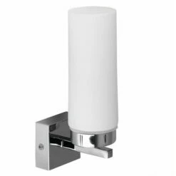 MINISUN Chrome White Frosted Glass Indoor Wall Light Lamp Lights Fittings