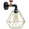MINISUN Industrial Black Wall Light + Gold Metal Light Shade -MINISUN Shop 8744052 1