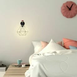 MINISUN Industrial Black Wall Light + Gold Metal Light Shade -MINISUN Shop 8744052 3