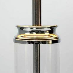 MINISUN Glass Column Touch Table Lamp With Tapered Shade - Base Only -MINISUN Shop 8744096 3