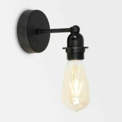 MINISUN Industrial Wall Light Black Metal Pipeline - No Bulb -MINISUN Shop 8744097 2