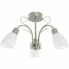 MINISUN 3 Way Brushed Chrome Ceiling Light Frosted Glass Shades - No Bulbs -MINISUN Shop 8744101 1