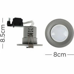 MINISUN 4 X Fire Rated Recessed GU10 Ceiling Downlight Spotlights - Cement - No Bulbs -MINISUN Shop 8744132 4