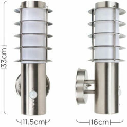 MINISUN Outdoor Decorative Pir Sensor Stainless Steel Wall Light Lantern 5 MINISUN Outdoor Decorative Pir Sensor Stainless Steel Wall Light Lantern -MINISUN Shop 8744208 4