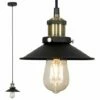 MINISUN Industrial Black & Antique Brass Ceiling Light Pendant Shade - No Bulb 1 MINISUN Industrial Black & Antique Brass Ceiling Light Pendant Shade - No Bulb -MINISUN Shop 8744233 1