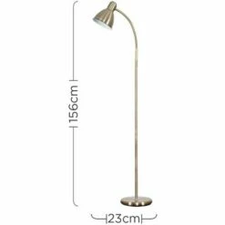 MINISUN Modern Floor Lamp Flexible Adjustable Neck Reading Lounge Lamp - Antique Brass -MINISUN Shop 8744238 4