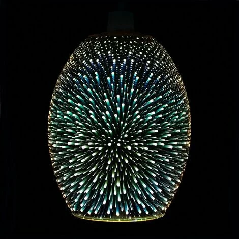 MINISUN 3D Starburst Glass Ceiling Pendant Light Shade + 10W LED GLS Bulb - Chrome MINISUN 3D Starburst Glass Ceiling Pendant Light Shade + 10W LED GLS Bulb - Chrome -MINISUN Shop 8744409 2