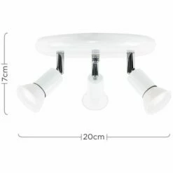 MINISUN 3 Way GU10 Ceiling Spotlight - White -MINISUN Shop 8744436 4