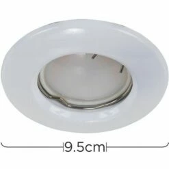 MINISUN Recessed GU10 Ceiling Downlight Spotlight + 5W Cool White LED Bulb - Gloss White 5 MINISUN Recessed GU10 Ceiling Downlight Spotlight + 5W Cool White LED Bulb - Gloss White -MINISUN Shop 8744483 4