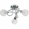 MINISUN 3 Way Flush Ceiling Light With Swirled Glass Shades - Chrome - No Bulbs -MINISUN Shop 8744510 1