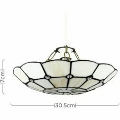 MINISUN Tiffany Ceiling Pendant Light Shade - Cortez Cream -MINISUN Shop 8744556 4