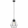 MINISUN IP44 Black Bathroom Ceiling Light Pendant Metal Open & Clear Glass Shade - No Bulb -MINISUN Shop 8744564 1