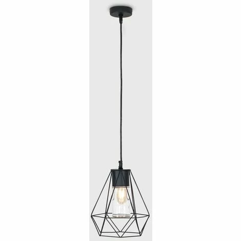 MINISUN IP44 Black Bathroom Ceiling Light Pendant Metal Open & Clear Glass Shade - No Bulb MINISUN IP44 Black Bathroom Ceiling Light Pendant Metal Open & Clear Glass Shade - No Bulb -MINISUN Shop 8744564 2