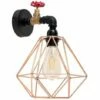 MINISUN Industrial Antique Brass Matt Black & Red Tap Wall Light + Copper Light Shade -MINISUN Shop 8744599 1