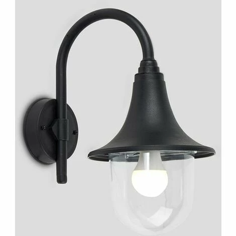 MINISUN Black Wall Lantern Light IP44 Outdoor Garden Fishermans Light LED Bulb MINISUN Black Wall Lantern Light IP44 Outdoor Garden Fishermans Light LED Bulb -MINISUN Shop 8744727 2