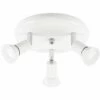 MINISUN Round Plate 3 Way Ceiling Spotlight + Cool White GU10 LED Bulbs - White -MINISUN Shop 8744812 1