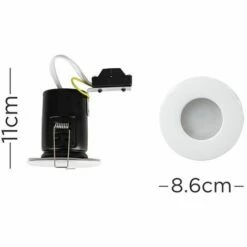 MINISUN 4 X Fire Rated Bathroom IP65 Domed GU10 Ceiling - White -MINISUN Shop 8744838 4