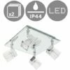 MINISUN 2 X Chrome Ice Cube 4 Way IP44 Bathroom Ceiling Light Spotlights -MINISUN Shop 8744872 1