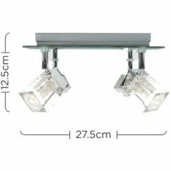 MINISUN 2 X Chrome Ice Cube 4 Way IP44 Bathroom Ceiling Light Spotlights -MINISUN Shop 8744872 4
