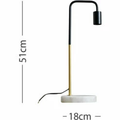MINISUN Industrial Style Table Lamp With Marble Base - Gold -MINISUN Shop 8744875 4