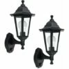 MINISUN 2 X Black Outdoor Security Pir Motion Sensor IP44 Wall Light Lanterns 1 MINISUN 2 X Black Outdoor Security Pir Motion Sensor IP44 Wall Light Lanterns -MINISUN Shop 8744887 1