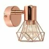 MINISUN Metal Basket Cage Wall Light - Polished Copper - No Bulb