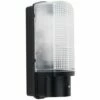 MINISUN Outdoor Black Plastic IP44 Sensor Bulkhead Security Wall Light - Dusk Till Dawn -MINISUN Shop 8744942 1