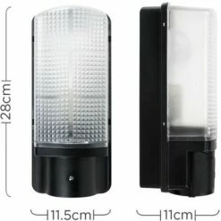 MINISUN Outdoor Black Plastic IP44 Sensor Bulkhead Security Wall Light - Dusk Till Dawn 5 MINISUN Outdoor Black Plastic IP44 Sensor Bulkhead Security Wall Light - Dusk Till Dawn -MINISUN Shop 8744942 4