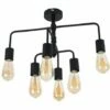 MINISUN Industrial Black Metal 6 Way Ceiling Light - No Bulb 2 MINISUN Industrial Black Metal 6 Way Ceiling Light - No Bulb -MINISUN Shop 8745014 1