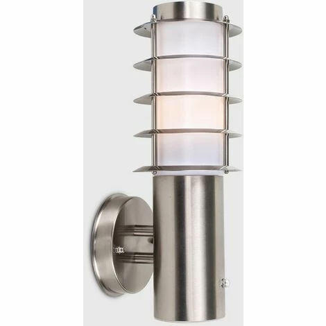 MINISUN Outdoor Stainless Steel Photocell Wall Light Lantern + 4W LED Candle Bulb - Cool White MINISUN Outdoor Stainless Steel Photocell Wall Light Lantern + 4W LED Candle Bulb - Cool White -MINISUN Shop 8745016 2