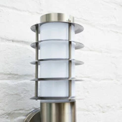 MINISUN Outdoor Stainless Steel Photocell Wall Light Lantern + 4W LED Candle Bulb - Cool White 4 MINISUN Outdoor Stainless Steel Photocell Wall Light Lantern + 4W LED Candle Bulb - Cool White -MINISUN Shop 8745016 3