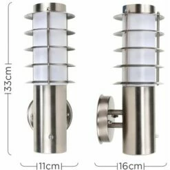 MINISUN Outdoor Stainless Steel Photocell Wall Light Lantern + 4W LED Candle Bulb - Cool White 5 MINISUN Outdoor Stainless Steel Photocell Wall Light Lantern + 4W LED Candle Bulb - Cool White -MINISUN Shop 8745016 4