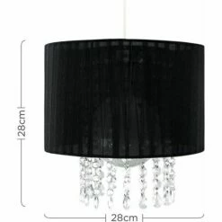 MINISUN Ceiling Chandelier Lamp Shade Light Acrylic Jewel Lighting - Black 5 MINISUN Ceiling Chandelier Lamp Shade Light Acrylic Jewel Lighting - Black -MINISUN Shop 8745038 4