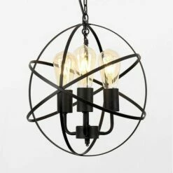 MINISUN Industrial Satin Black 3 Way Atom Ceiling Light Fitting - No Bulb -MINISUN Shop 8745062 2