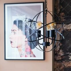 MINISUN Industrial Satin Black 3 Way Atom Ceiling Light Fitting - No Bulb -MINISUN Shop 8745062 3