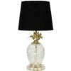 MiniSun - Glass Pineapple Touch Table Lamp - Black -MINISUN Shop 8745130 1