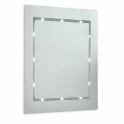MINISUN Slim LED Battery Operated Illuminating Rectangular Bathroom Mirror - IP44