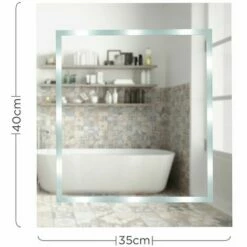 MINISUN Slim LED Battery Operated Illuminating Rectangular Bathroom Mirror - IP44 3 MINISUN Slim LED Battery Operated Illuminating Rectangular Bathroom Mirror - IP44 -MINISUN Shop 8745163 4