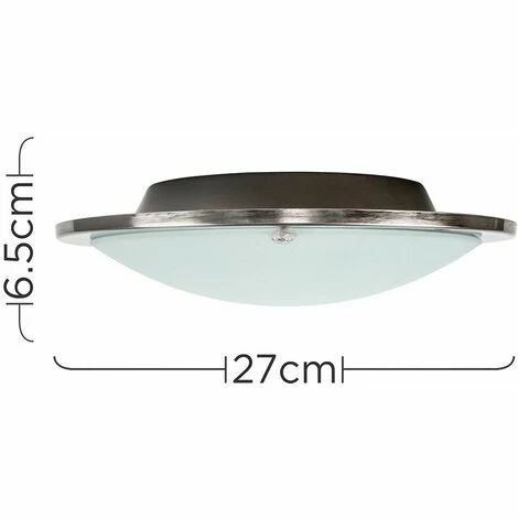 MINISUN Bezel Chrome & Frosted White Glass Flush Round Ceiling Light Fitting - No Bulb MINISUN Bezel Chrome & Frosted White Glass Flush Round Ceiling Light Fitting - No Bulb -MINISUN Shop 8745193 4