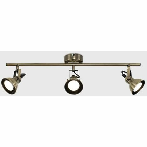 MINISUN 3 Way Adjustable Domed Heads Straight Bar Ceiling Spotlight In Antique Brass - No Bulb MINISUN 3 Way Adjustable Domed Heads Straight Bar Ceiling Spotlight In Antique Brass - No Bulb -MINISUN Shop 8745208 2