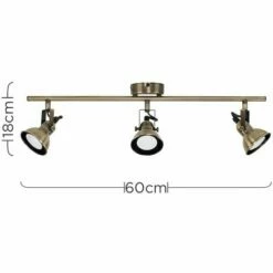 MINISUN 3 Way Adjustable Domed Heads Straight Bar Ceiling Spotlight In Antique Brass - No Bulb 5 MINISUN 3 Way Adjustable Domed Heads Straight Bar Ceiling Spotlight In Antique Brass - No Bulb -MINISUN Shop 8745208 4
