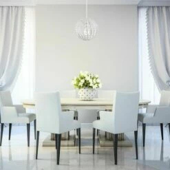 MINISUN Round Ceiling Pendant Shade With Clear Acrylic Jewels -MINISUN Shop 8745258 3