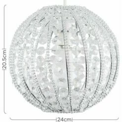 MINISUN Round Ceiling Pendant Shade With Clear Acrylic Jewels -MINISUN Shop 8745258 4