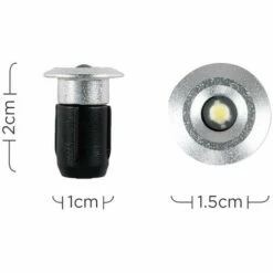MINISUN 10 X 15mm LED Round Garden Decking Lights Kit - IP67 - Warm White -MINISUN Shop 8745454 4